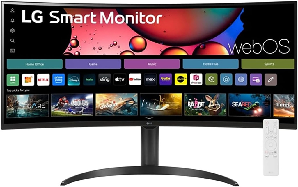 LG 34" Curved UltraWide WQHD(3440x1440) Smart Monitor